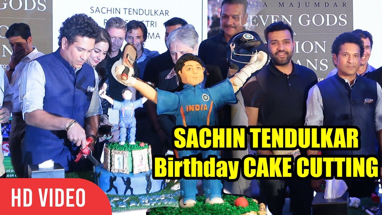 Sachin Tendulkar GRAND Birthday Celebration | Cake Cutting | Rohit ...