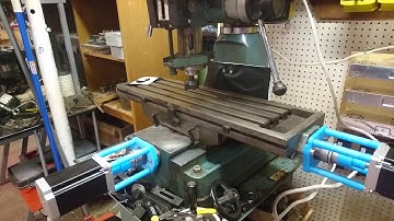 grbl CNC retrofit on Enco milling machine first run