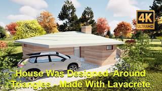 This Small 2 BR House Is Built on a Triangle Grid