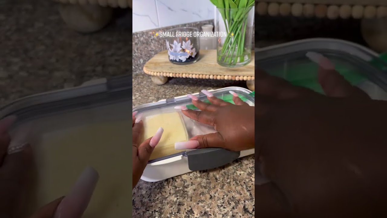 How I Organize My Small Fridge Clean Cleanwithme Cleaningtiktok Cleantok Cleaningtips