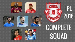 Kings 11 Punjab Team Squad 2018 | Full Team List IPL 2018