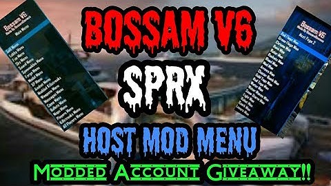 Black Ops ll: Bossam v6 Sprx Host ModMenu!! (Modded account giveaway!!)