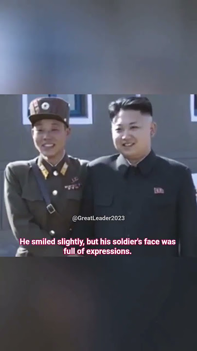 He smiled slightly, but his soldier's face was full of expressions.😄#kimjongun #northkorea #shorts