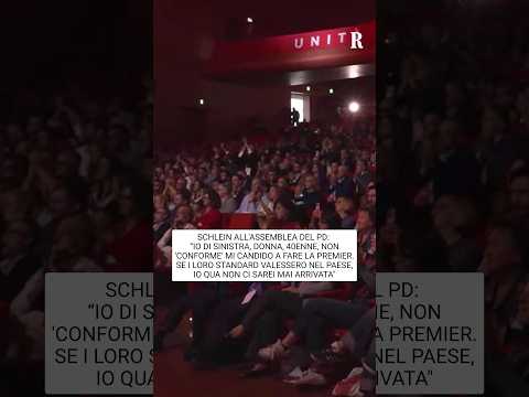 Video Schlein: Io di sinistra, donna, 40enne, non 'conforme' mi candido a fare la premier