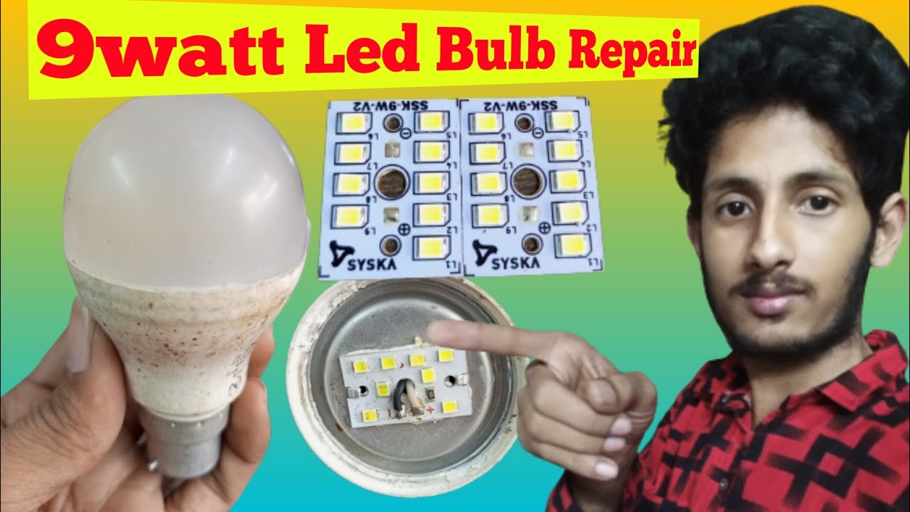 how to repair led bulb 9watt led bulb repair led light repair YouTube