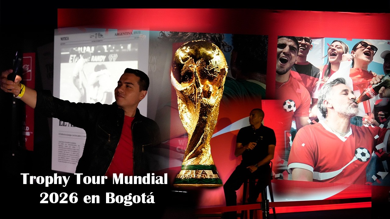 ¡Estuvimos frente al trofeo REAL del Mundial! Así se vivió el Trophy Tour en Bogotá, Colombia.