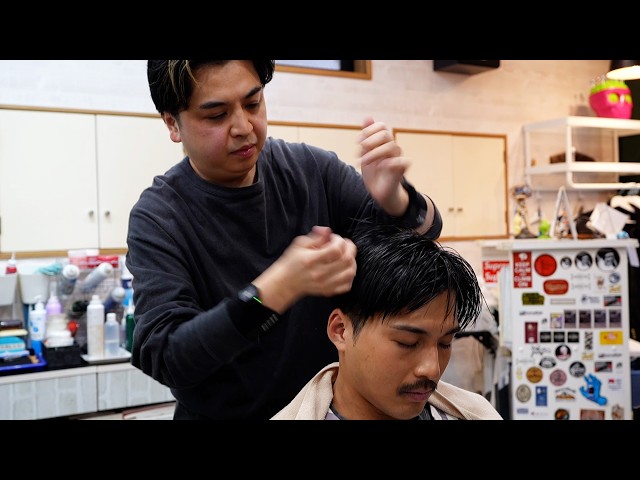 ASMR: A relaxing treatment at "BARBER'S HOSOBUCHI," a barbershop with 103 years of history