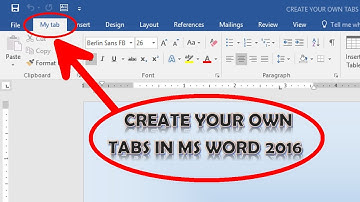 How to create your own tab in Ms word 2016 | Customize Ribbon |
