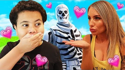 DREAM CRUSH SURPRISES MY LITTLE BROTHER WITH THE *NEW* SKULL TROOPER IN FORTNITE! *EMOTIONAL*