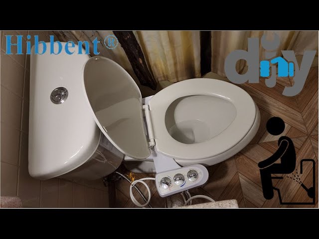Hibbent Non-Electric Toilet Seat Bidet Attachment with Hot & Cold
