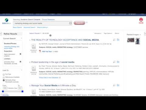 Library - Selecting Search Terms Using Academic Search Complete and EbscoHost