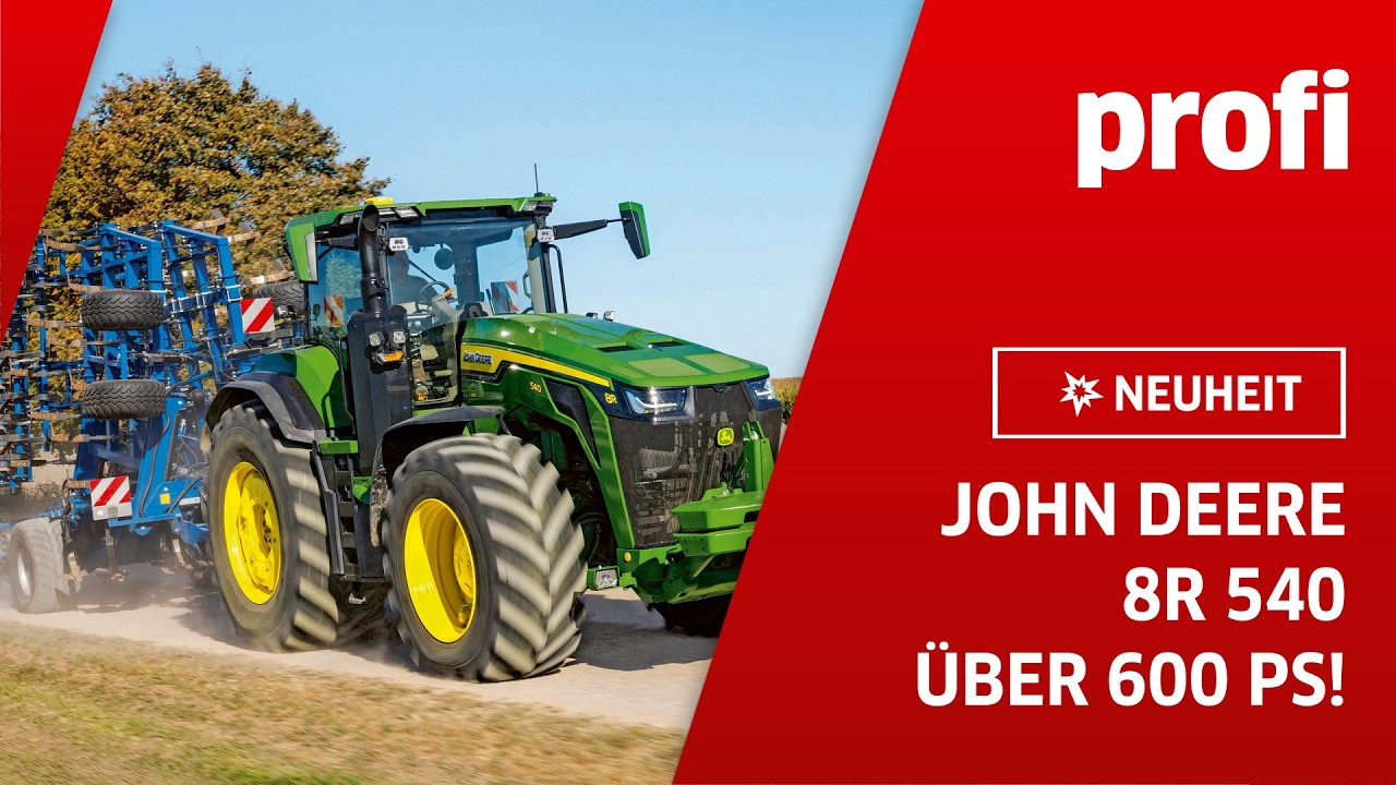 Über 600 PS! Erste Videos des großen John Deere 8R 540! | profi #Neuheit