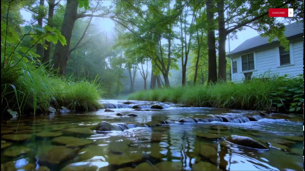 A Gentle Way to Sleep — Calming Piano and Quiet River Flow