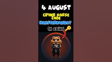 Hamsterkombat 4 August Cipher Code Today🐹🎉||Today daily Cipher #hamsterkombat #games #ciphercodes