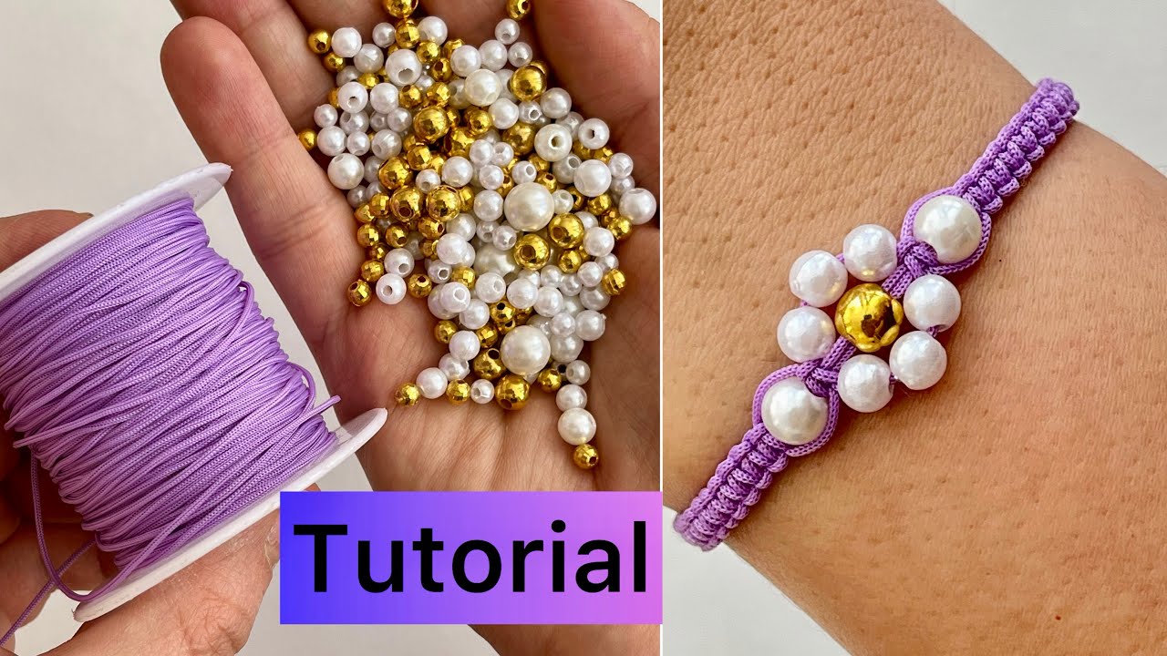 Easy Flower Beaded Bracelet – Handmade Floral Jewelry - YouTube