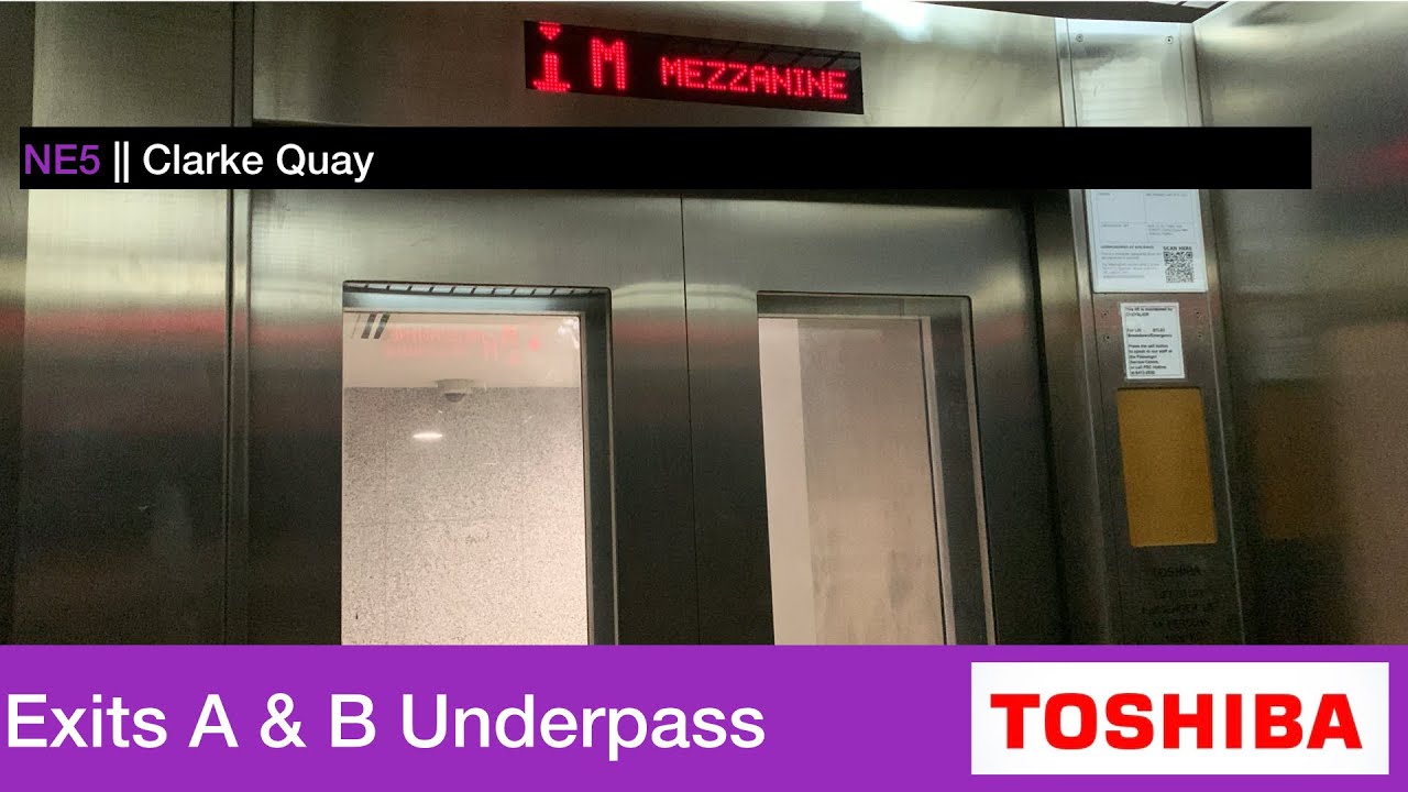 Clarke Quay MRT Station || Toshiba Elevator (Exits A & B Underpass)