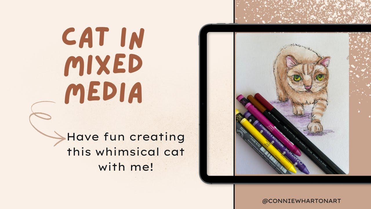 Unleash Your Inner Artist: Cat Portrait Mixed Media Magic