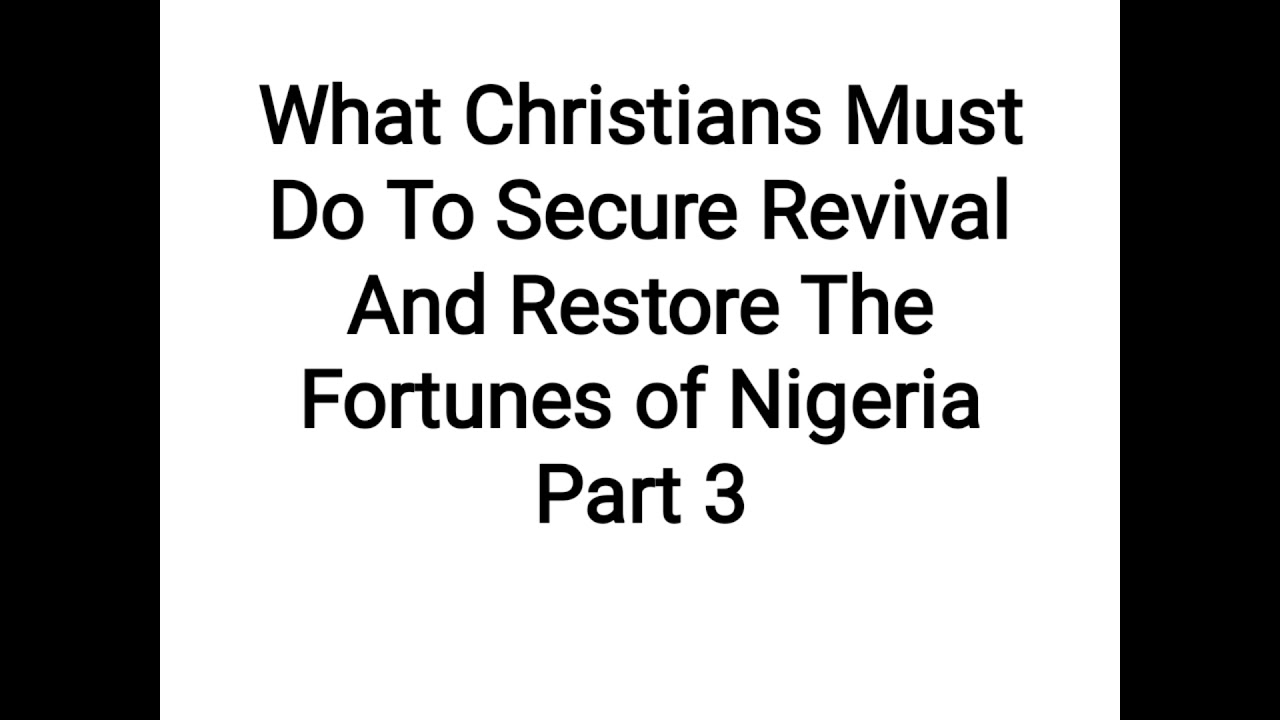 What Christians can Do To Birth Revival and Collapse the Islamic Caliphate part 3