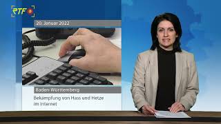 RTF.1-Nachrichten: Landesregierung geht gegen Hass und Hetze vor (20.01.2022)