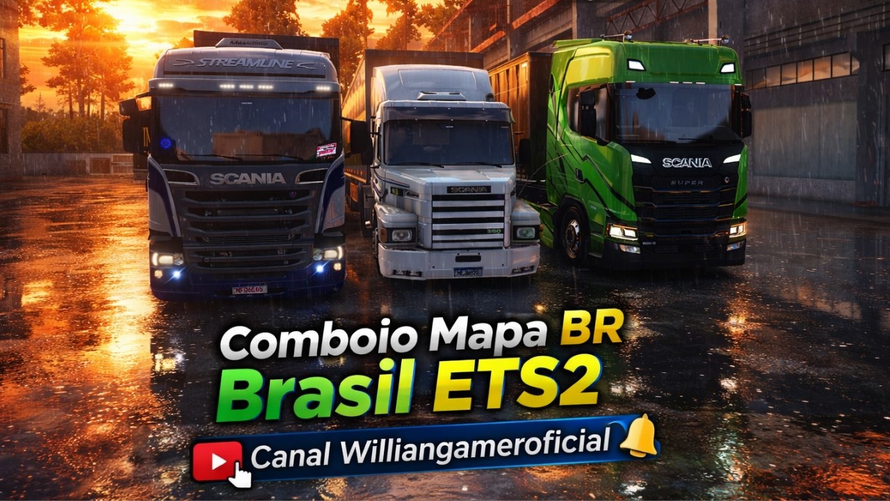 AO VIVO! Comboio no Mapa BR 🇧🇷 de G29 Logitech 🎮 ETS2
