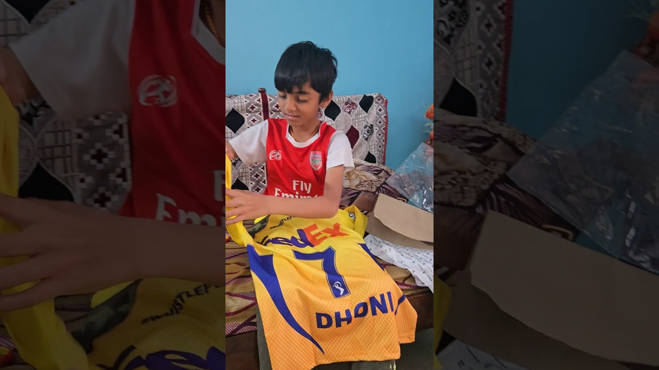 CSK 2025 JERSEY DHONI 7 UNBOXING.
