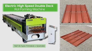 Electric High Speed Double Deck Roll Forming Machine - Máy cán tôn 2 tầng sóng vuông 5S và 7S