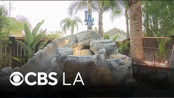 Super fan shows off his Menifee backyard setup covered in Dodgers gear