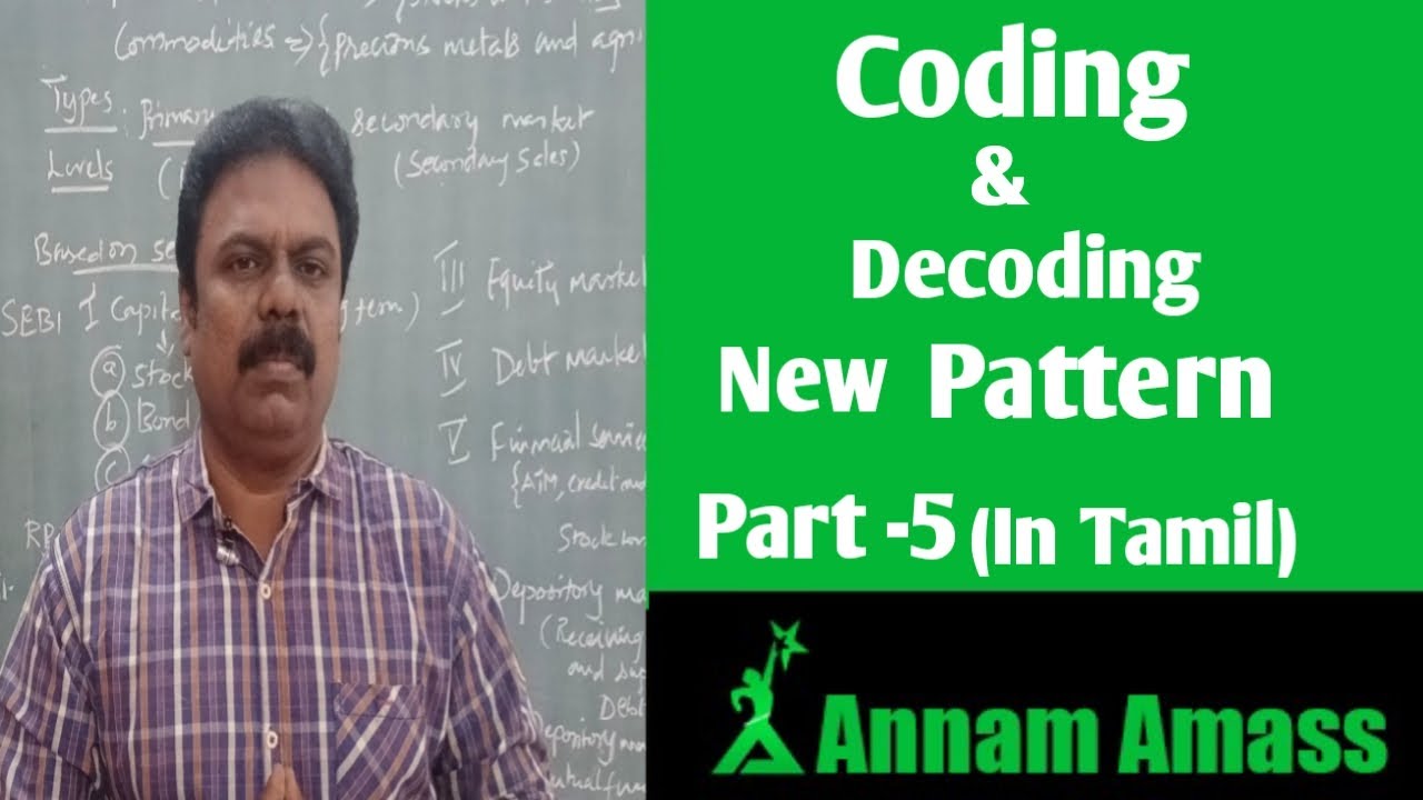 New pattern Coding & Decoding | Logical Reasoning | Part-5| Tamil ...