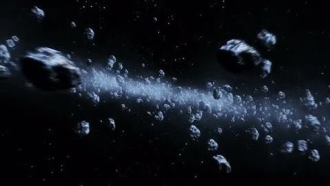 Beautiful Flight Through Asteroids Stock Motion Graphics