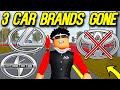 BAD NEWS + 3 CAR BRANDS HAVE BEEN REMOVED IN GREENVILLE!