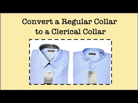 Convert Regular Shirt to a Clerical Collar shirt - Priest Collar - Clergy Collar