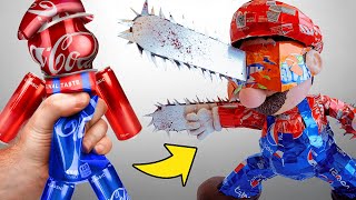 How to make a Chainsaw - Mario Out of Metal Cans!