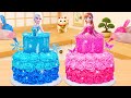 Elsa & Anna Glitter Cake Decorating ❄️🎂 | アナと雪の女王のきらきらケーキデコ | Sweet Japan