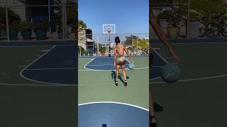 Playing basketball in heels & a dress! 🤯