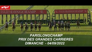 PRONOSTIC QUINTE PMU DIMANCHE 04/09/2022 EN 5 CHEVAUX, PRIX DES GRANDES CARRIERES A PARISLONGCHAMP. screenshot 2