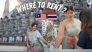 Malaysian trying traditional Thai costume rental in Bangkok | things to do in Bangkok Thailand