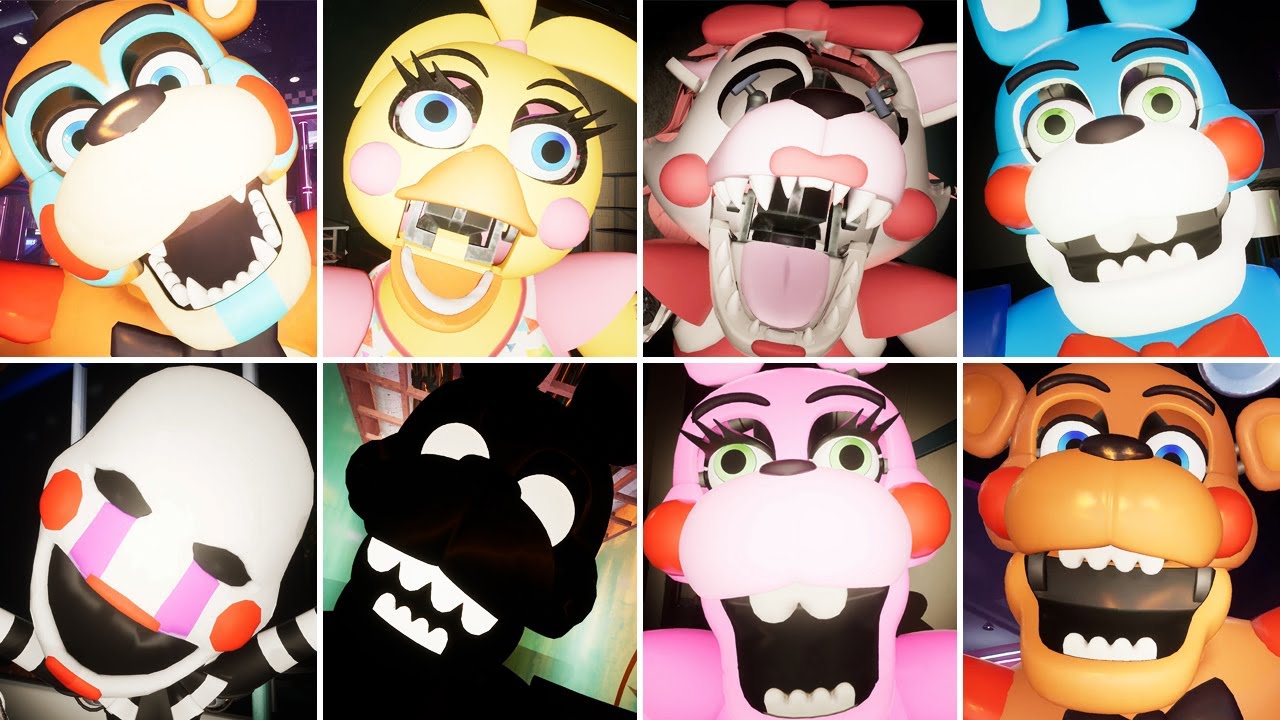 FNAF Security Breach - All Toy Animatronics Jumpscares
