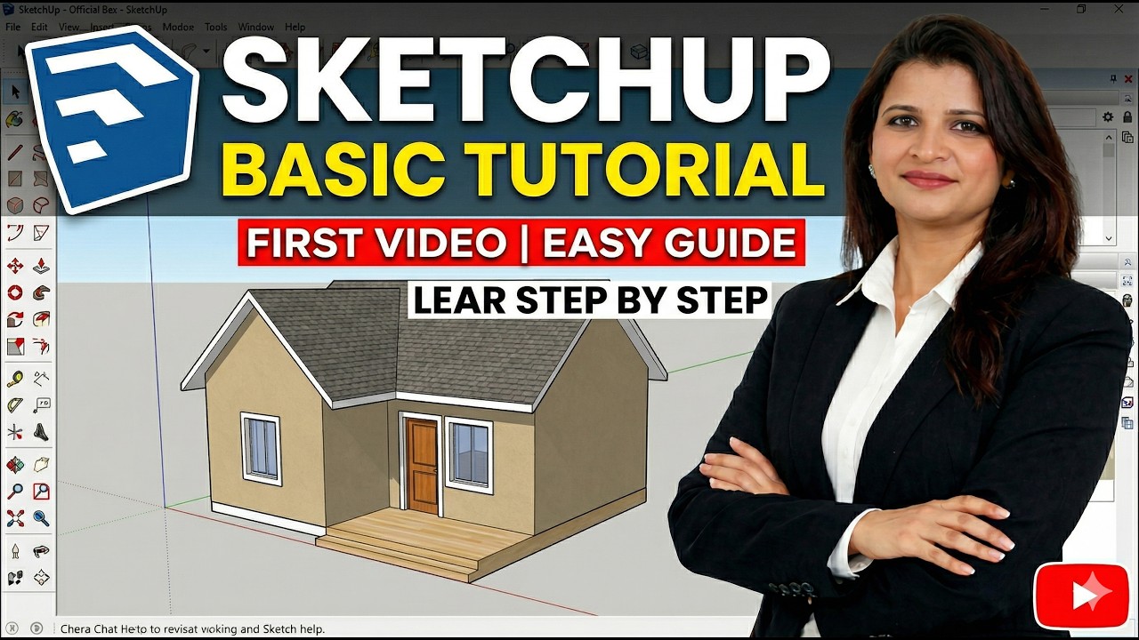 SketchUp for Beginners TutoriaL.PART-1 (Learn STEP BY STEP) - YouTube