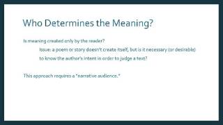 Reader Response Theory