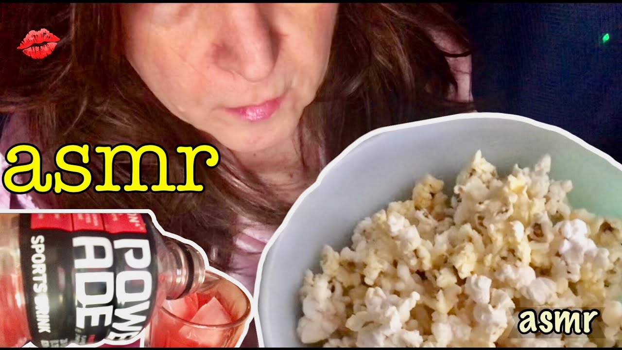 Angela Bright 90 mins Hot Buttered popcorn & fruit  punch evening relaxation Quiet ASMR