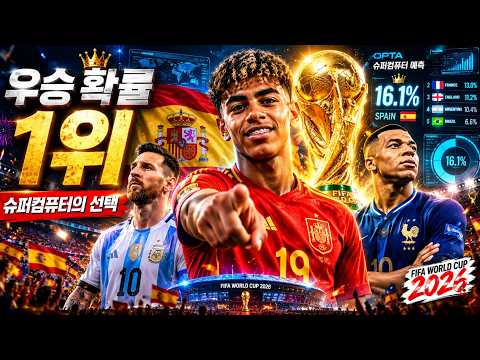 옵타 슈퍼컴퓨터 충격 예측! 2026 월드컵 우승국은 스페인? | 월드컵2026