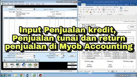 CARA INPUT TRANSAKSI PENJUALAN KREDIT, PENJUALAN TUNAI DAN RETURN PENJUALAN DI MYOB ACCOUNTING