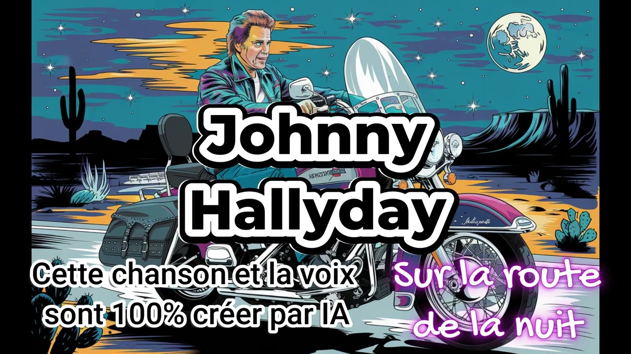 sur la route de la nuit voix artificielle de Johnny hallyday 100% IA