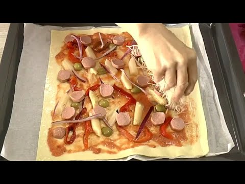 Video: Pizza Sobre Hojaldre: Recetas Fotográficas Paso A Paso Para Una Fácil Preparación