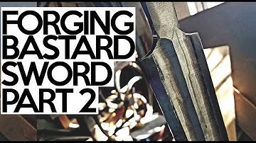 FORGING A BASTARD SWORD - PART 2(THE GRIND!!) - EMTERVIK FORGE