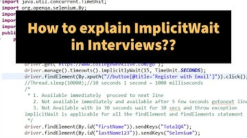 How to explain implicitlyWait in interview with Real Time Examples and Points | Selenium WebDriver