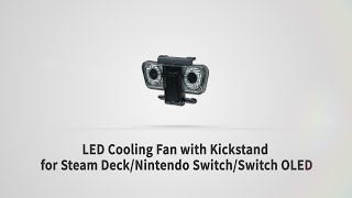 Mcbazel LED Dual Cooling Fan with Kickstand for Steam Deck/Nintendo Switch/Switch OLED