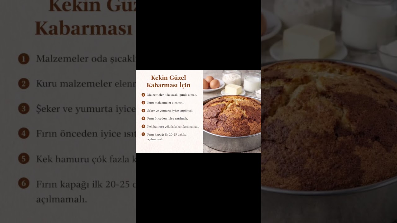 Pamuk Gibi Kabaran Kekin Püf NoktasıFırından Taşan Kabarıklık: Kekin Gizli Tüyosu