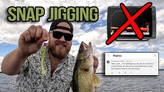 Snap jigging shallow walleyes (NO fancy electronics)