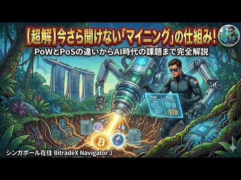 【超図解】今さら聞けない「マイニング」の仕組み！PoWとPoSの違いからAI時代の課題まで完全解説